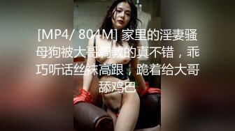 [MP4/ 804M] 家里的淫妻骚母狗被大哥调教的真不错，乖巧听话丝袜高跟，跪着给大哥舔鸡巴